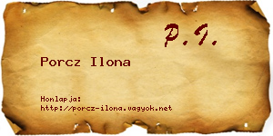 Porcz Ilona névjegykártya